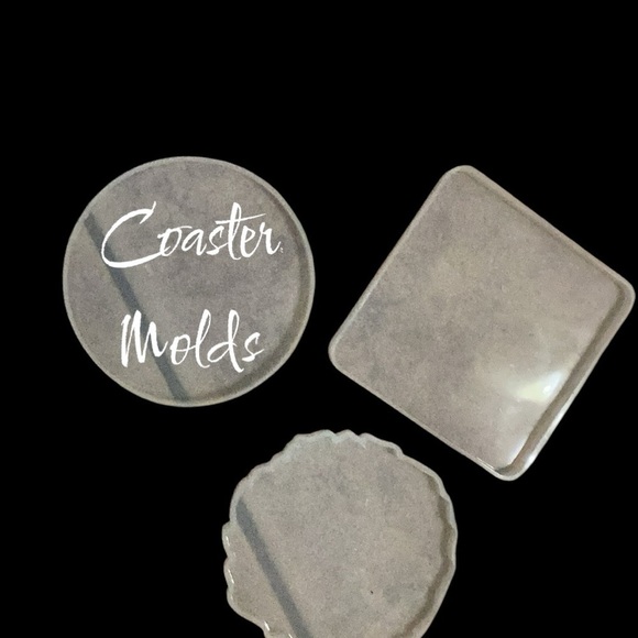 3 DIFFERENT SHAPED RESIN/EPOXY COASTER MOLDS - Picture 1 of 1